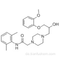 1-Piperazinacetamid, N- (2,6-Dimethylphenyl) -4- [2-hydroxy-3- (2-methoxyphenoxy) propyl] - CAS 95635-55-5